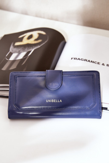 Portafoglio da donna in ecopelle blu scuro Kalinessa