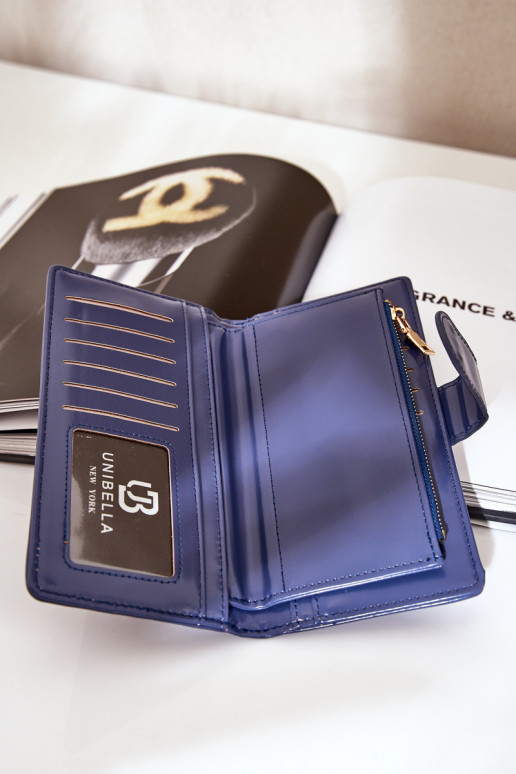 Portafoglio da donna in ecopelle blu scuro Kalinessa Portafoglio da donna in ecopelle blu scuro Kalinessa