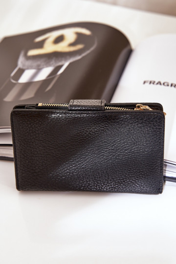 Portafoglio da donna in eco-pelle nera Isamille 2