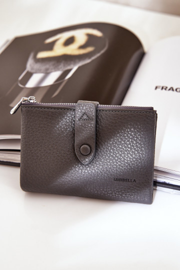 Eko Pelle Portafoglio da donna grigio scuro Bronica