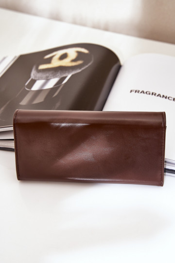 Eko Pelle Gładki Portafoglio da donna CzekoladoAy Erolia 2