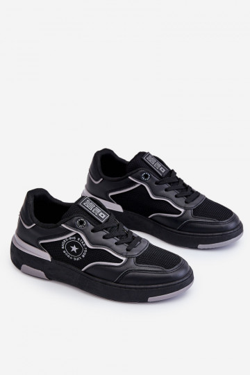 Femminile Stile sportivo scarpe Big Star LL274443 Nero e-colore grigio 2