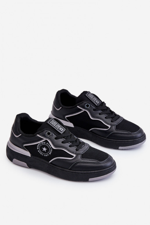 Femminile Stile sportivo scarpe Big Star LL274443 Nero e-colore grigio