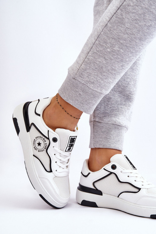 Scarpe sportive da donna Big Star LL274440 bianche e nere