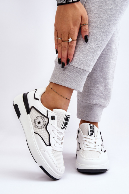 Femminile Stile sportivo scarpe Big Star LL274440 Bianco-colore nero