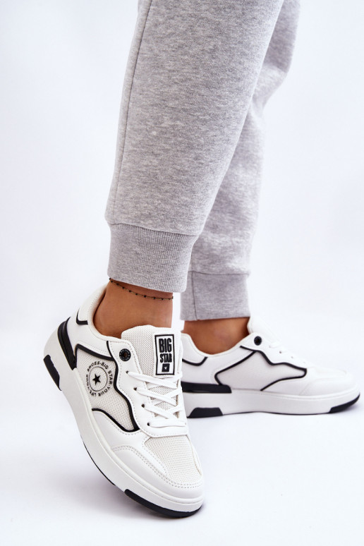 Femminile Stile sportivo scarpe Big Star LL274440 Bianco-colore nero