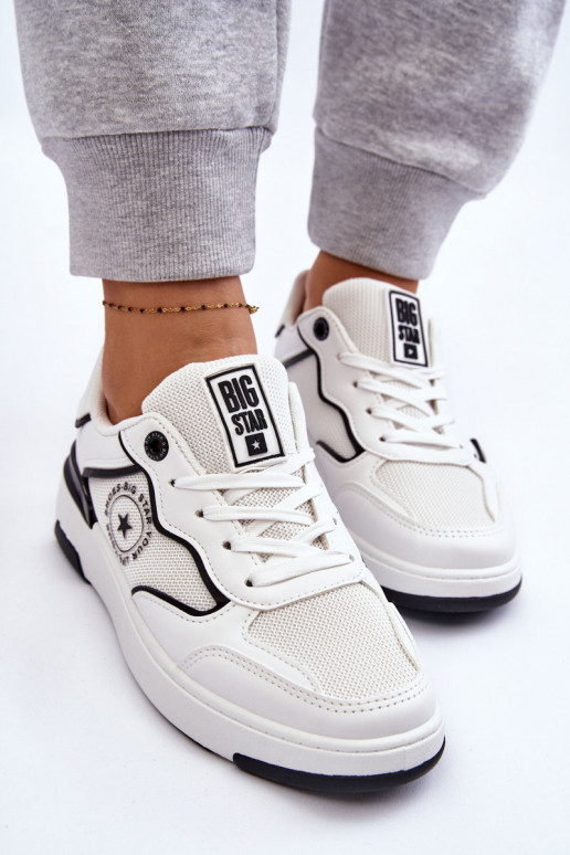 Femminile Stile sportivo scarpe Big Star LL274440 Bianco-colore nero