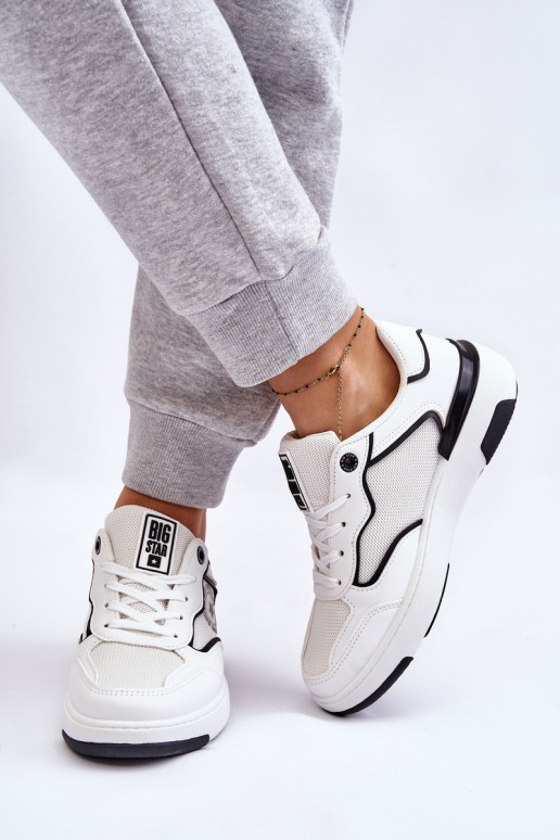 Femminile Stile sportivo scarpe Big Star LL274440 Bianco-colore nero