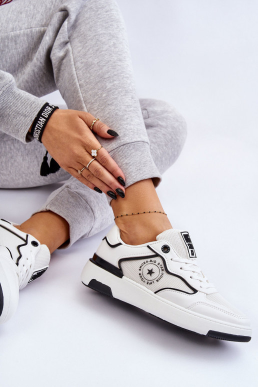 Femminile Stile sportivo scarpe Big Star LL274440 Bianco-colore nero