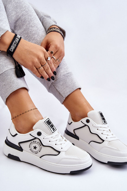 Femminile Stile sportivo scarpe Big Star LL274440 Bianco-colore nero