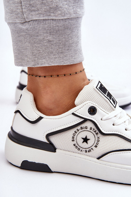 Femminile Stile sportivo scarpe Big Star LL274440 Bianco-colore nero