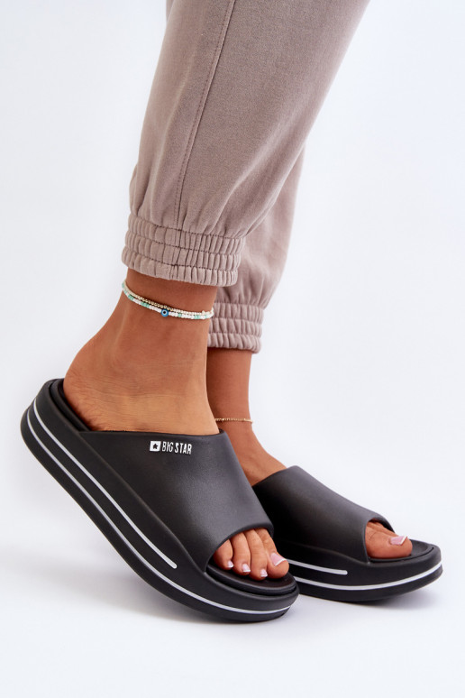 Pantofole da donna con una piattaforma Big Star NN274A037 colore nero