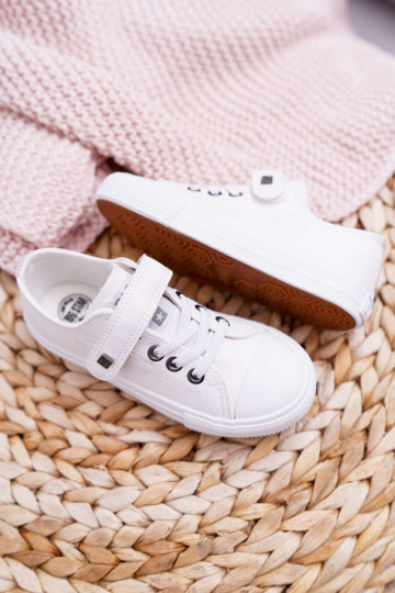 Scarpe da tempo libero per bambini in pelle BIG STAR EE374035 bianche 2
