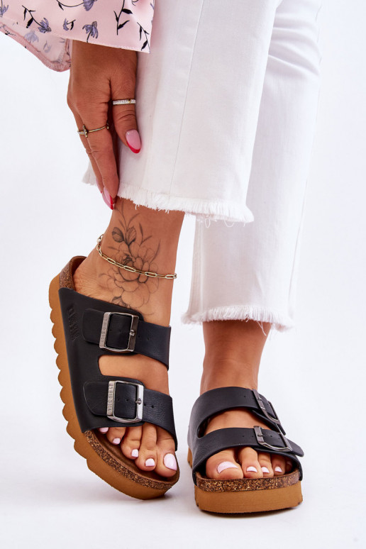 Elegantello classico Femminile Pantofole Big Star LL274477 colore nero