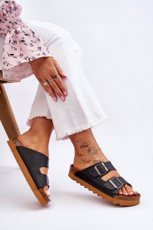 Elegantello classico Femminile Pantofole Big Star LL274477 colore nero