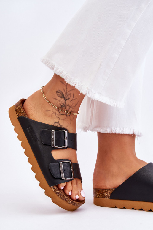 Elegantello classico Femminile Pantofole Big Star LL274477 colore nero