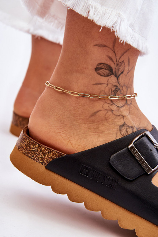 Elegantello classico Femminile Pantofole Big Star LL274477 colore nero