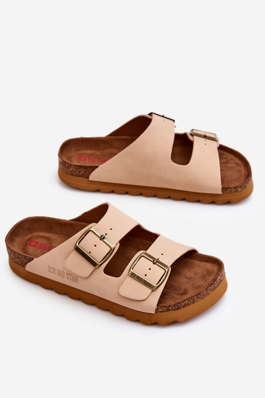 Ciabatte da donna modello classico Big Star LL274478 color sabbia