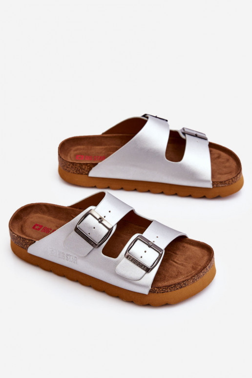 Elegantello classico Femminile Pantofole Big Star LL274476 color argento