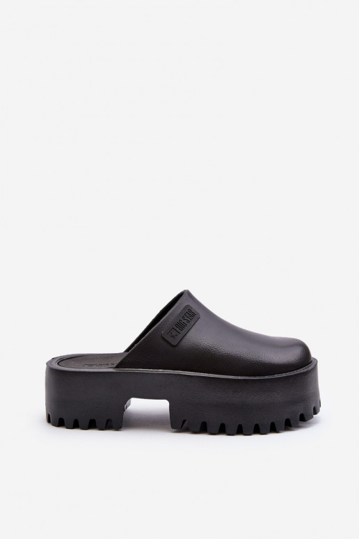 Femminile Pantofole con suole massicce alla moda Big Star NN274014 colore nero