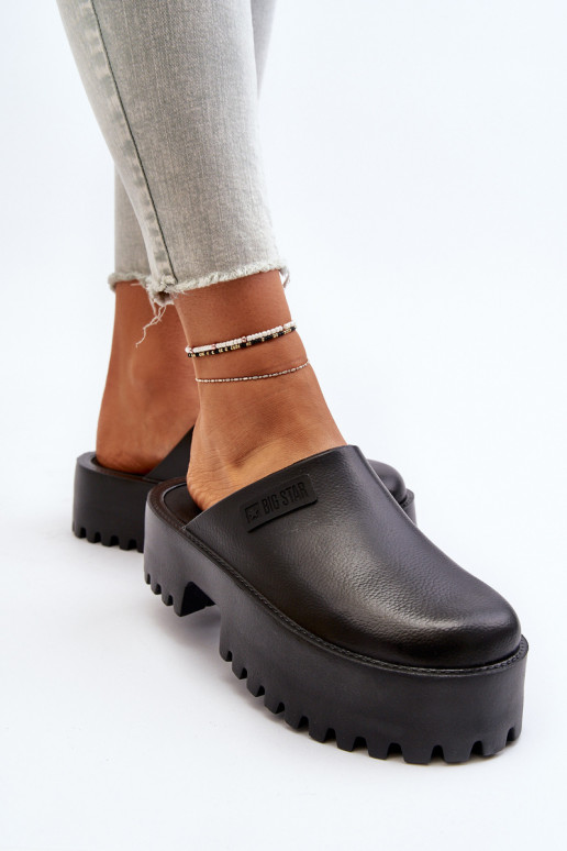 Femminile Pantofole con suole massicce alla moda Big Star NN274014 colore nero