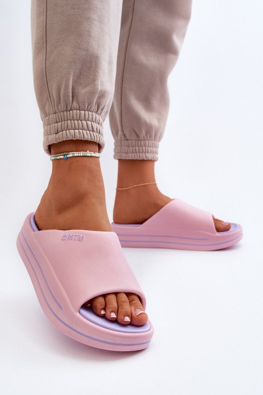 Ciabatte da donna con piattaforma Big Star NN274A035 rosa