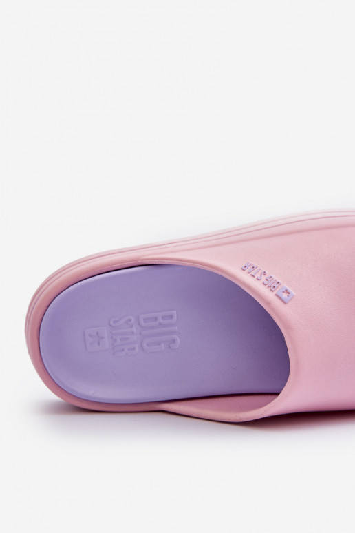 Pantofole da donna con una piattaforma Big Star NN274A035 colore rosa
