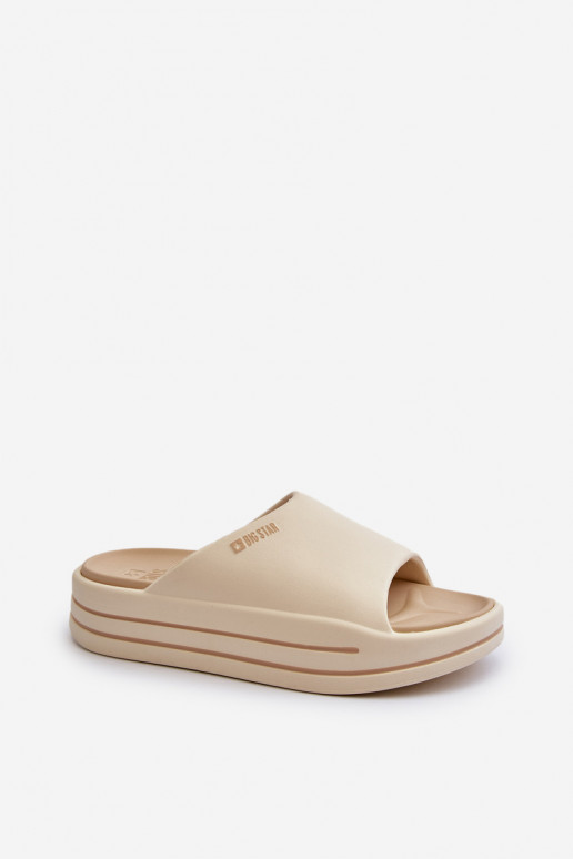 Ciabatte da donna con piattaforma Big Star NN274A034 color sabbia