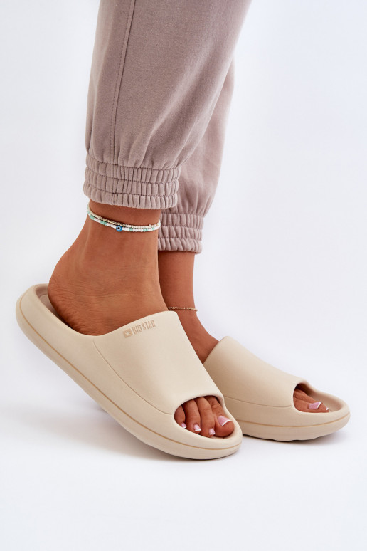 Ciabatte da donna Big Star NN274A040 color sabbia