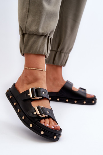 Pantofole da donna con una piattaforma Big Star NN27402 colore nero