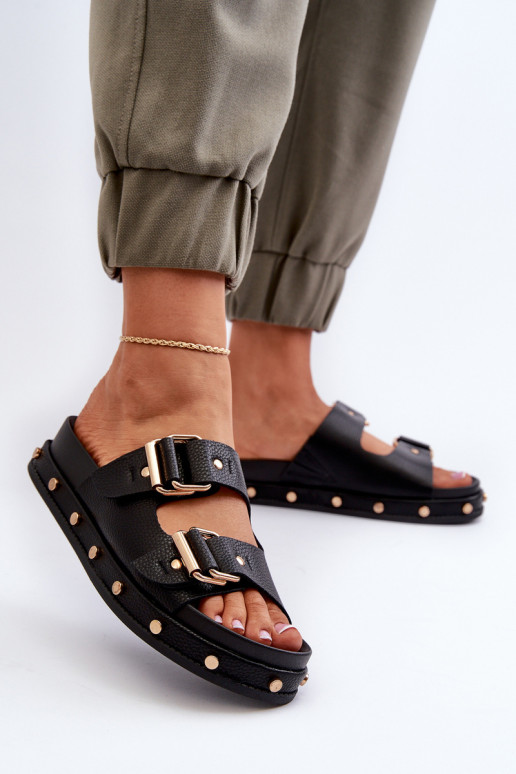 Pantofole da donna con una piattaforma Big Star NN27402 colore nero