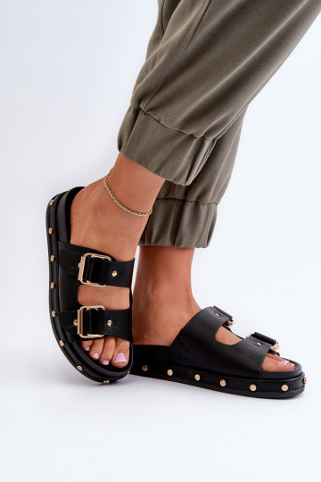 Pantofole da donna con una piattaforma Big Star NN27402 colore nero 2