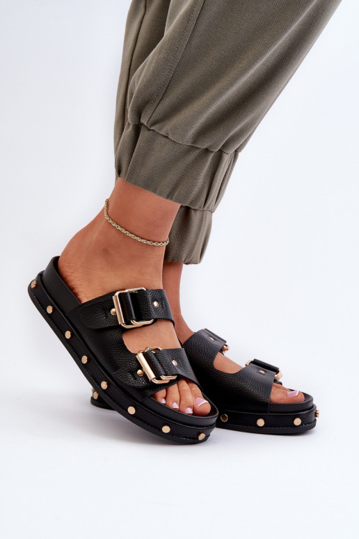 Pantofole da donna con una piattaforma Big Star NN27402 colore nero