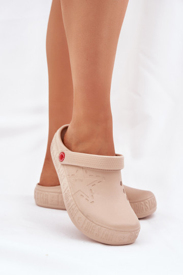 Femminile Pantofole leggere Big Star II275012 beige 2