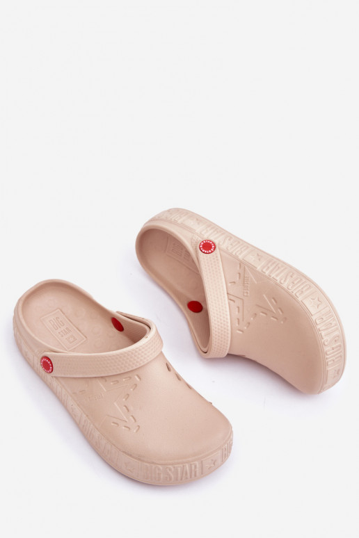 Femminile Pantofole leggere Big Star II275012 beige