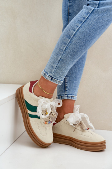 Scarpe modello sneakers Femminile Z Przypinkami beige Jariana 2