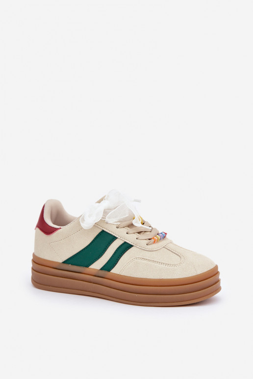 Scarpe modello sneakers Femminile Z Przypinkami beige Jariana Scarpe modello sneakers Femminile Z Przypinkami beige Jariana