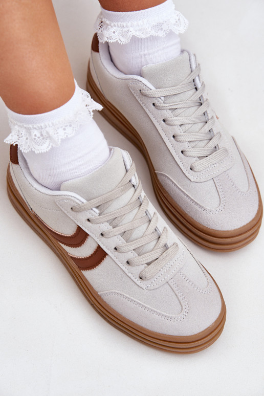 Elegante Scarpe modello sneakers con una piattaforma colore grigio DoriAa