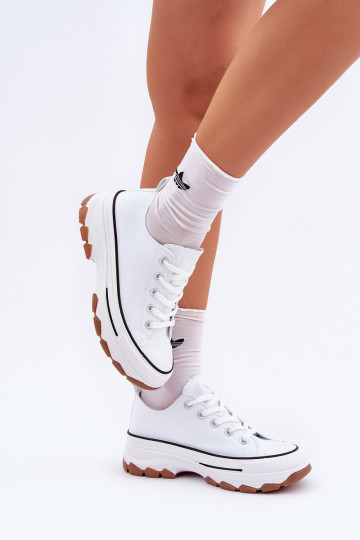 Scarpe basse sportive con piattaforma bianche AradĮin 2