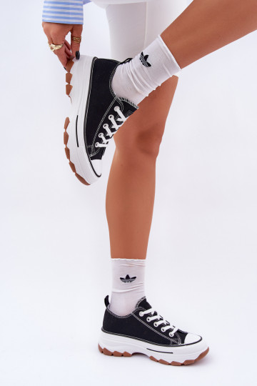 Basso Scarpe per il tempo libero con una piattaforma colore nero AradAin