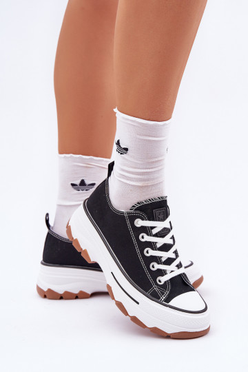 Basso Scarpe per il tempo libero con una piattaforma colore nero AradAin 2