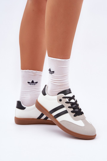 scarpe da ginnastica con suola piatta Scarpe da ginnastica Femminile Bianco-colore nero Loredis 2