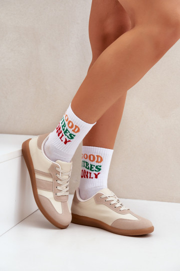 Basso Scarpe modello sneakers Femminile in ecopelle beige Nonalorin