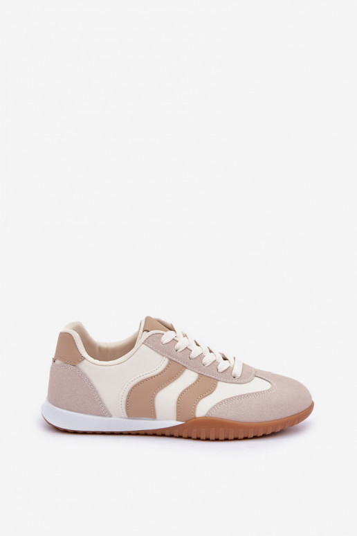 Scarpe da ginnastica classiche Femminile in ecopelle beige Deveretina