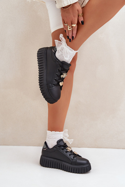 Scarpe modello sneakers Femminile Z Przypinkami colore nero Grelesi