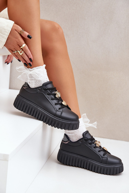 Scarpe modello sneakers Femminile Z Przypinkami colore nero Grelesi
