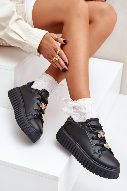 Scarpe modello sneakers Femminile Z Przypinkami colore nero Grelesi