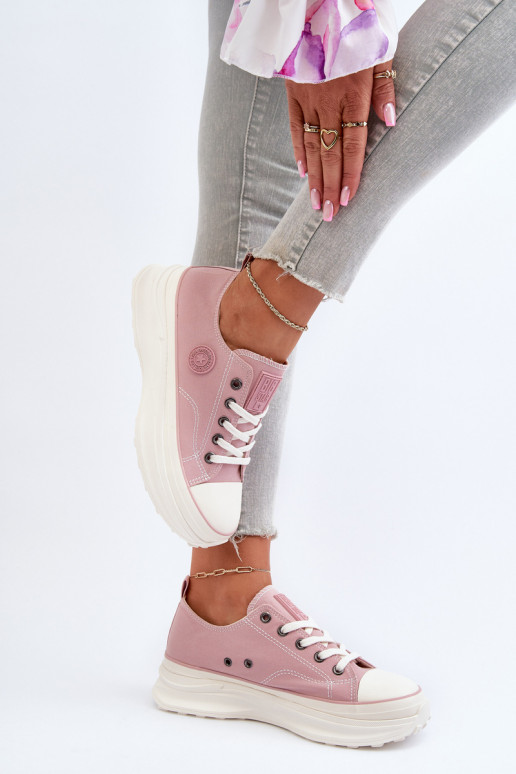 Scarpe da donna con suole massicce alla moda Big Star NN274129 colore rosa