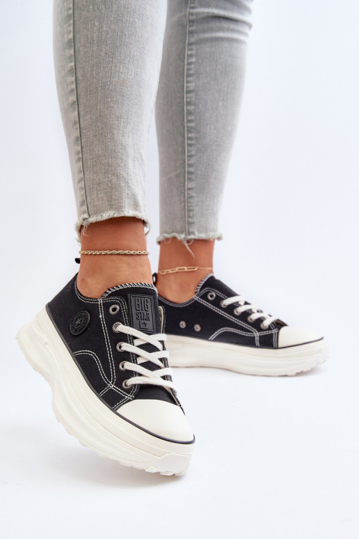 Scarpe da donna con suole massicce alla moda Big Star NN274125 colore nero