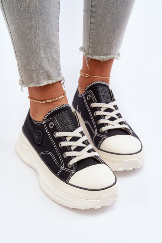 Scarpe da donna con suole massicce alla moda Big Star NN274125 colore nero